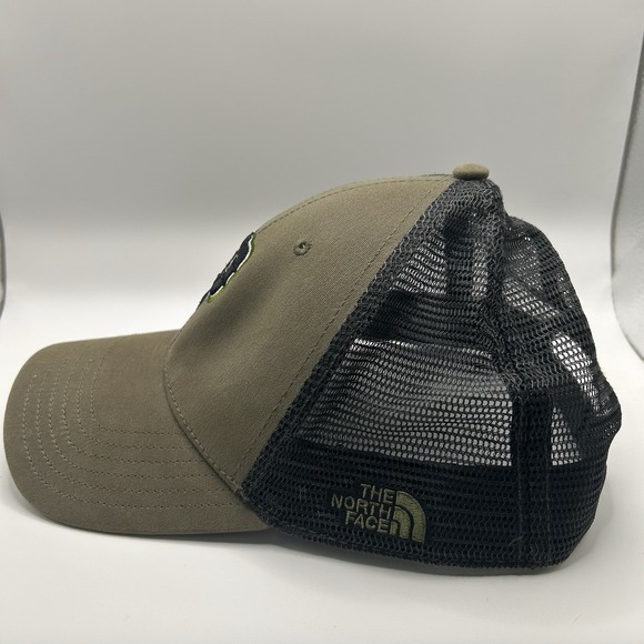 The North Face Trucker Hat Brown/Black Mesh Snapback OSFA P Logo - Picture 2 of 6